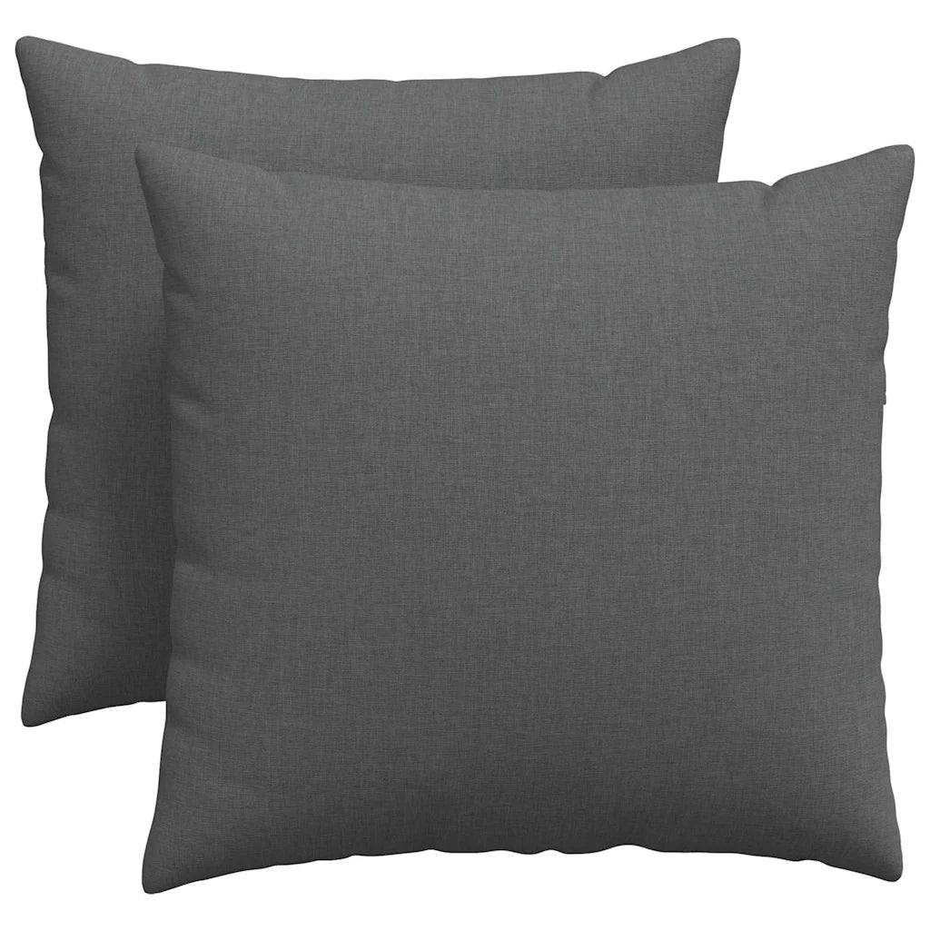 Cuscini da Divano 2 pz | Cuscini per sedie Grigio scuro 50 x 50 cm Tessuto