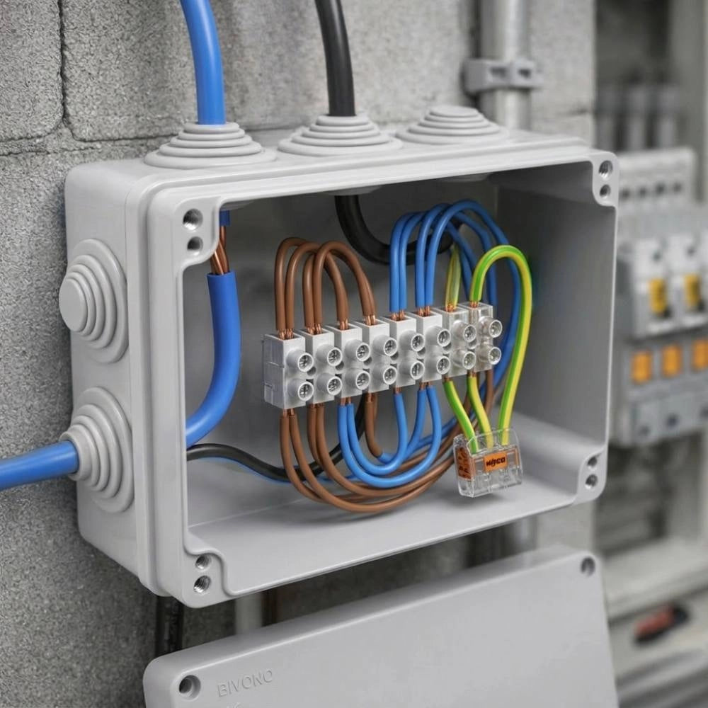 Cassetta stagna marlanvil 008 collegamenti elettrici protetti 150x110x70mm