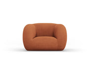 Cosmopolitan Design - Poltrona "Essen" in bouclé marrone 