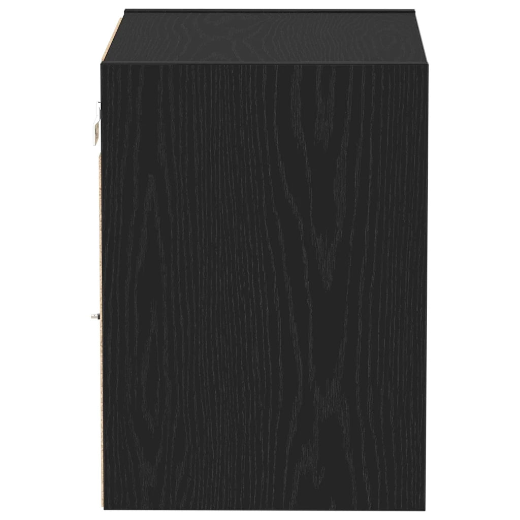 Mensola galleggiante con luce LED Nero 40 x 28,5 x 40 cm 863094
