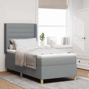 Letto a molle con materasso Grigio chiaro 80 x 200 cm Tessuto 3341735