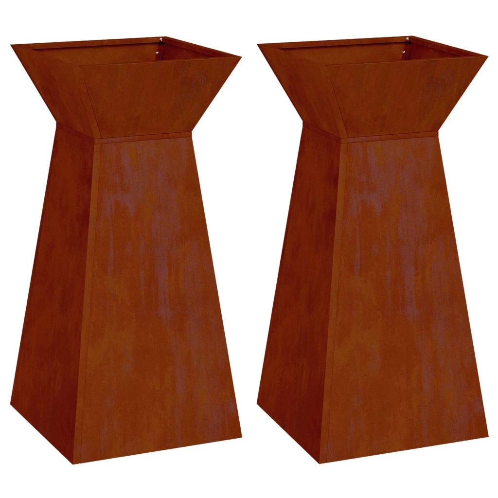 Vaso a Pilastro 2 pcs Argento 35 x 35 x 73 cm 873851