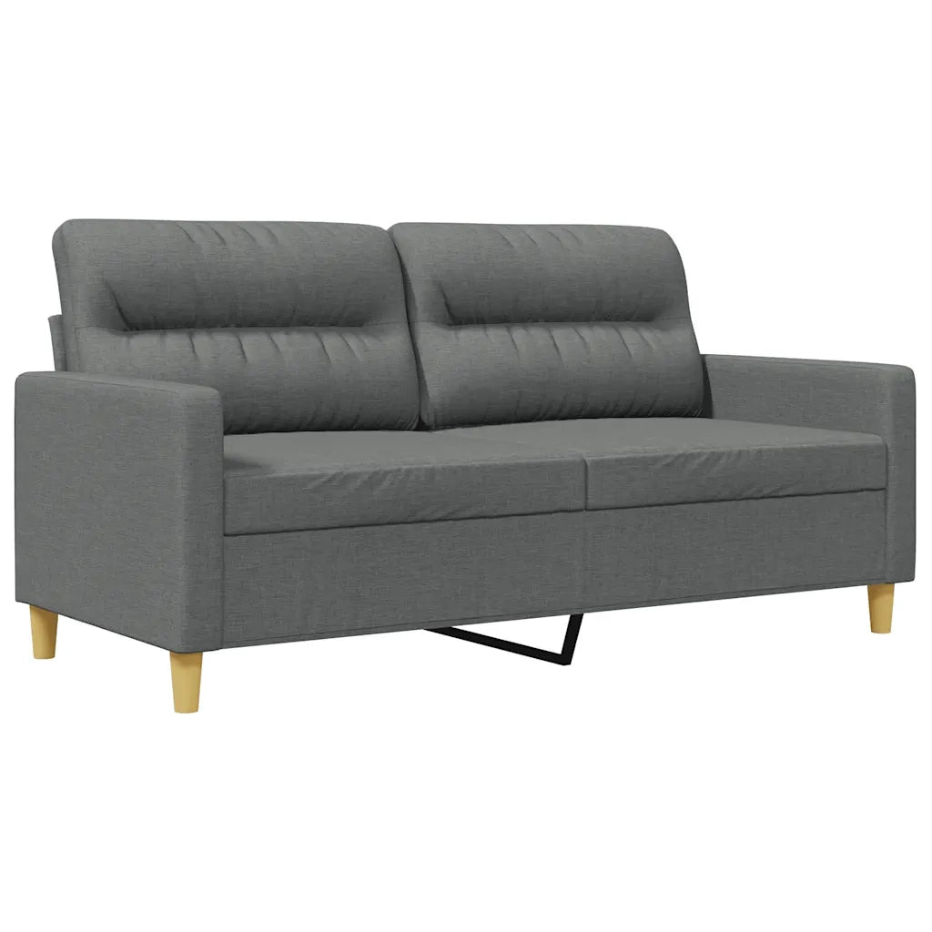 Divano a 2 Posti-Sofa 2 Posti Grigio Scuro 140 cm in Tessuto 160549