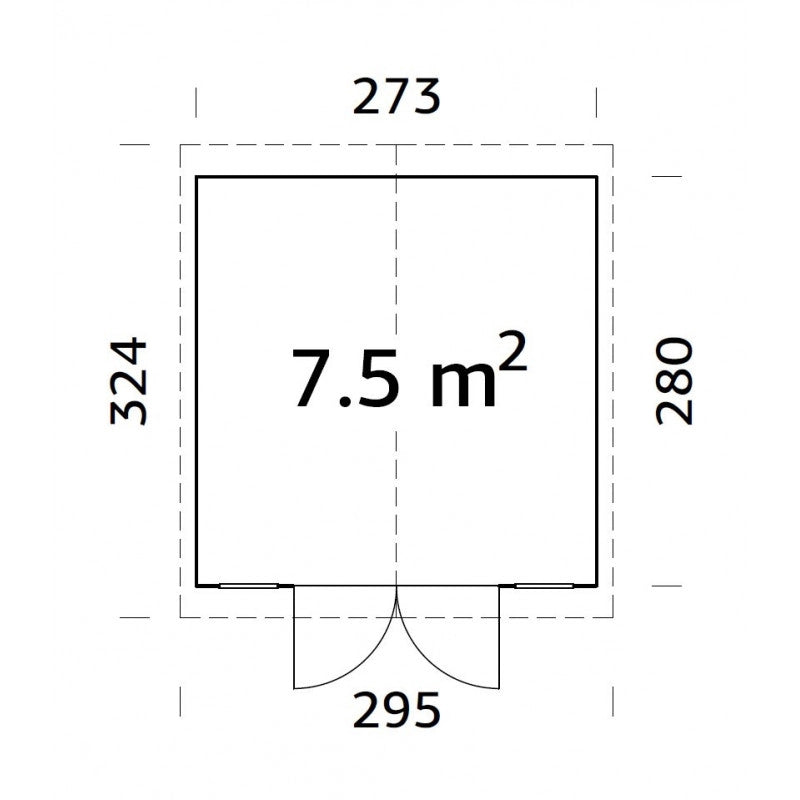 Casetta da giardino in legno 273x280 cm pannelli spessore 16 mm con pavimento - Esterni da Vivere