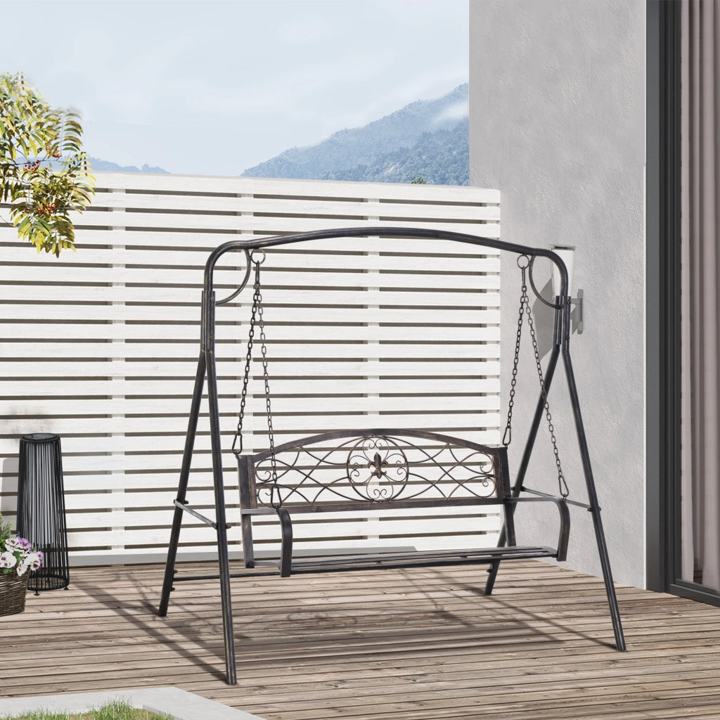 Altalena da Giardino ¨C zephmum ¨C Vintage in Effetto Ottone 167x123x175 cm