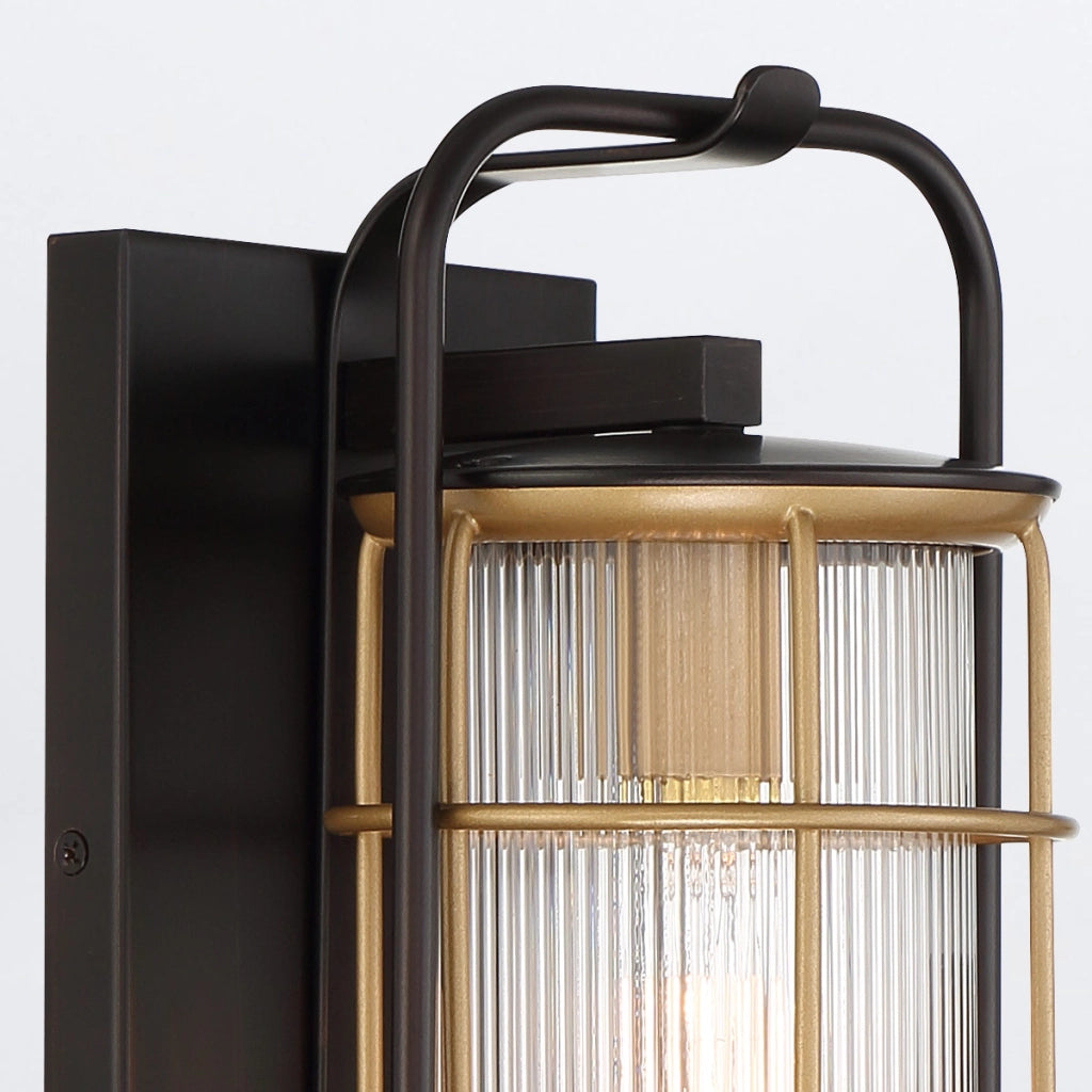 Applique esterna Rivamar industriale bronzo oro E27 IP44