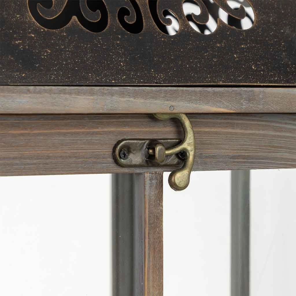 Lanterna in legno 32x32x82h cm