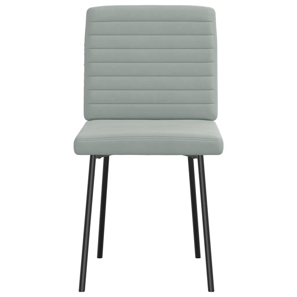 Sedie da Pranzo 2 pz Grigio Chiaro in Velluto 4101156