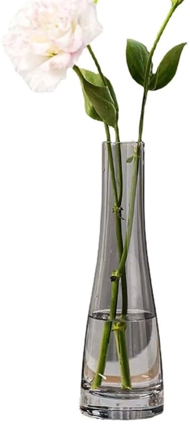 Vaso di vetro elegante - ideale per piccoli bouquet - 1 pezzo - 21 cm