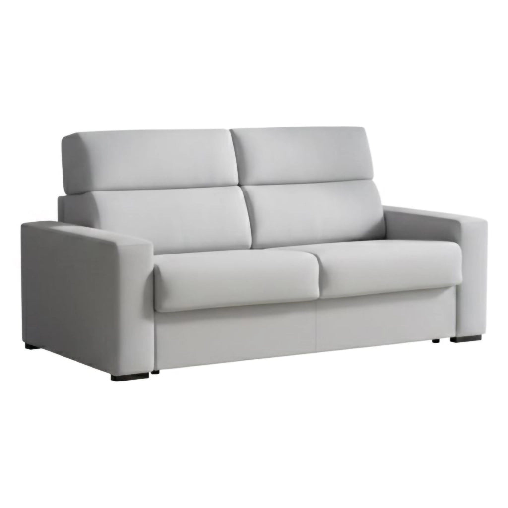 Ozegna, Divano Fisso 3 Posti Sfoderabile Made in Italy, 220x95 cm Grigio