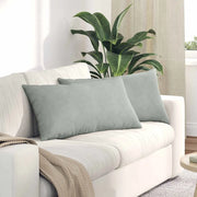 Cuscini da Divano 2 pz-Set di 2 Cuscini per Sofa Grigio chiaro 80 x 40 cm 332697