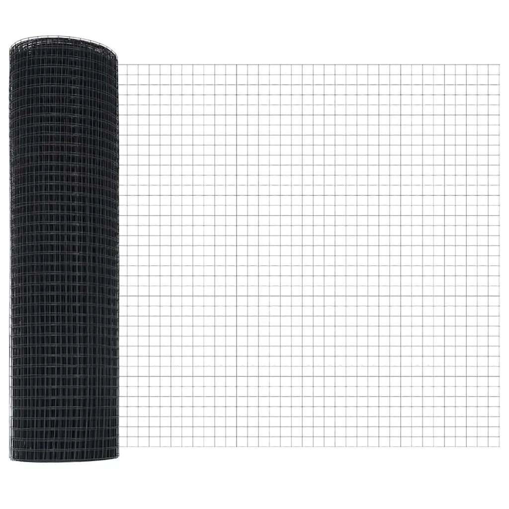 Palo della recinzione Grigio 25 x 0,5 m (rete 16 x 16 mm)