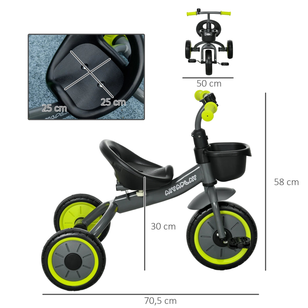 Triciclo per bambini con campanello e cestino ¨C Minimal ¨C nero