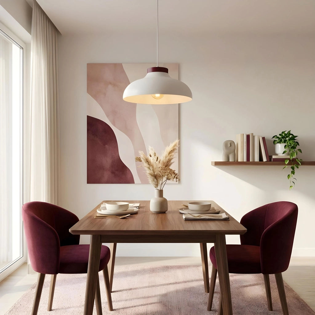 Lampada a sospensione Basca 1xE27 15W kasmir bordeaux