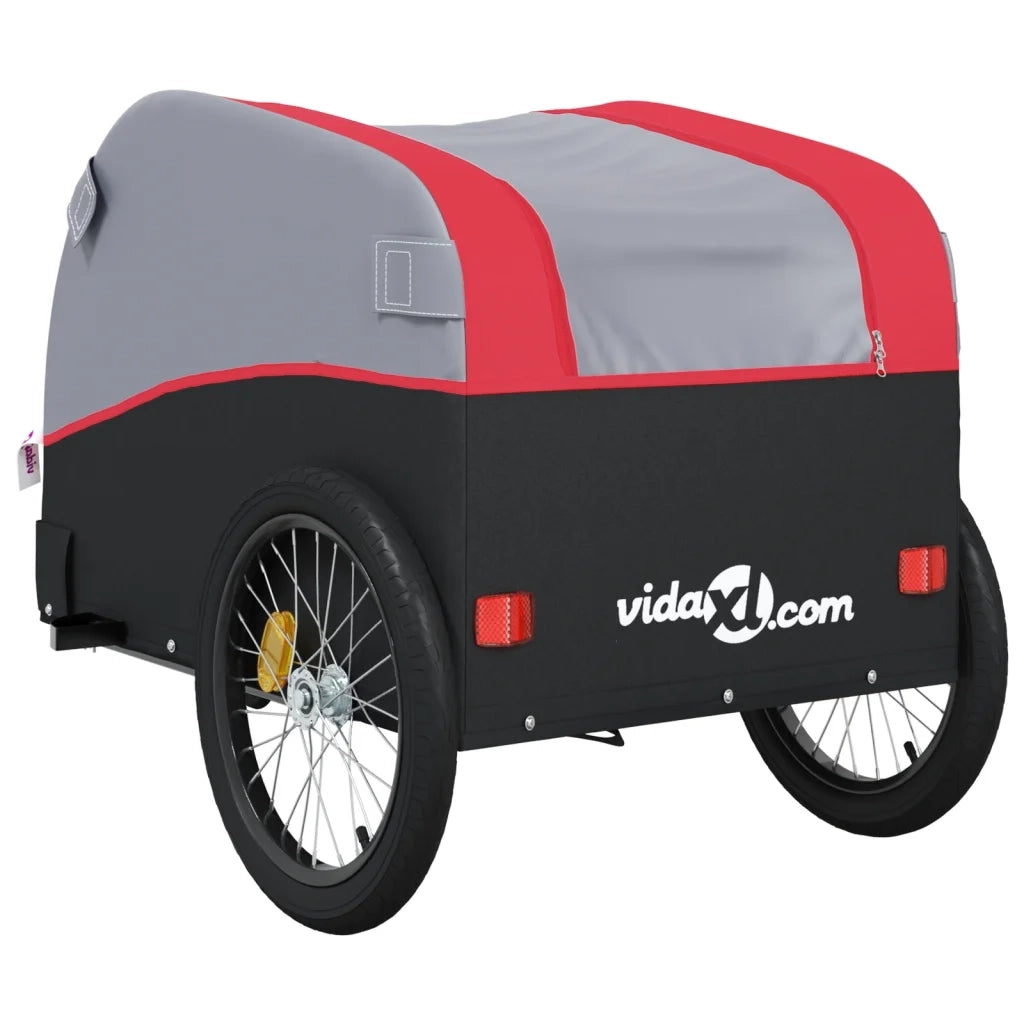 Rimorchio da Bici Nero e Rosso 45 kg in Ferro CFW8296820