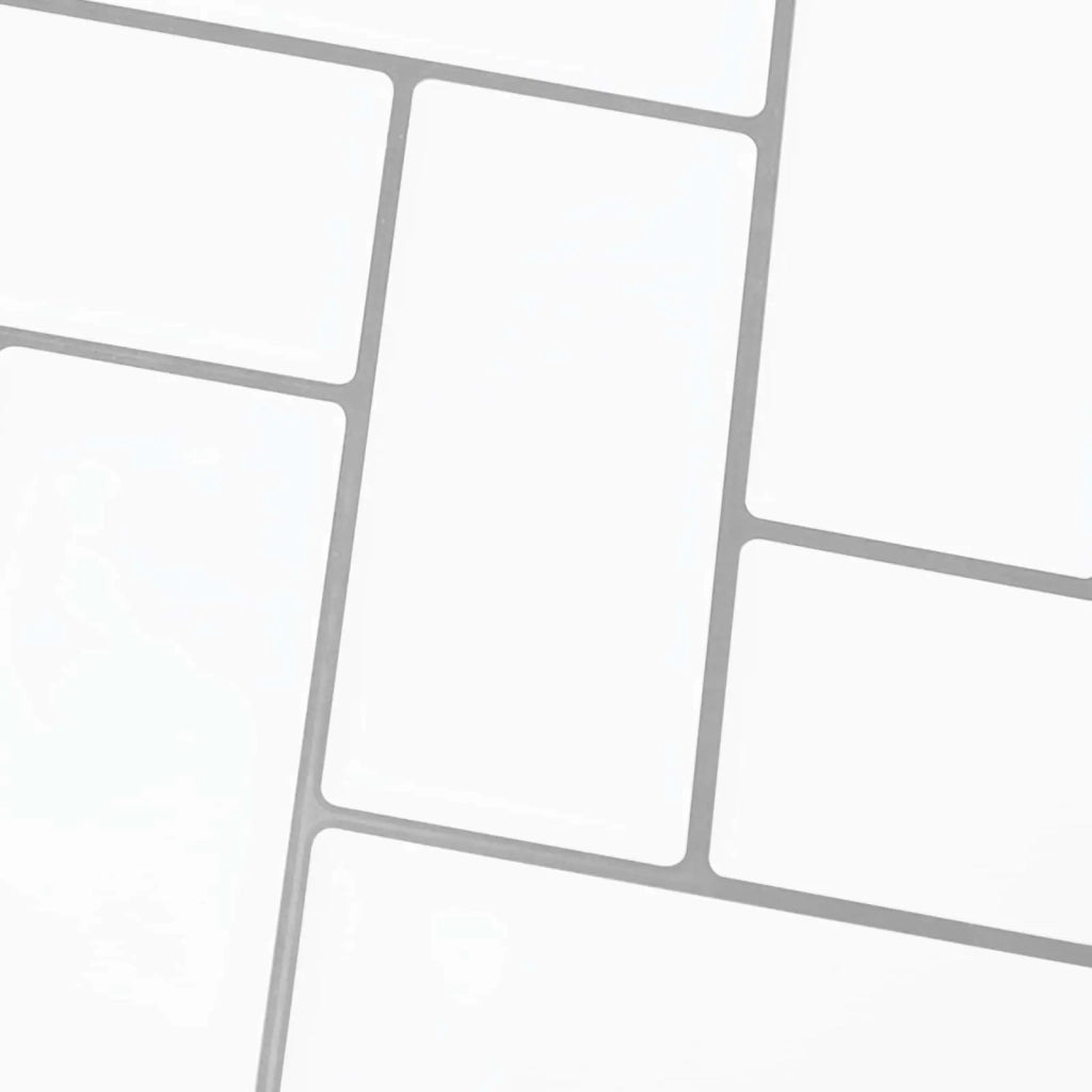 Piastrella a Spina di Pesce 20 pcs Bianco e Grigio 30 x 30 cm 42046181