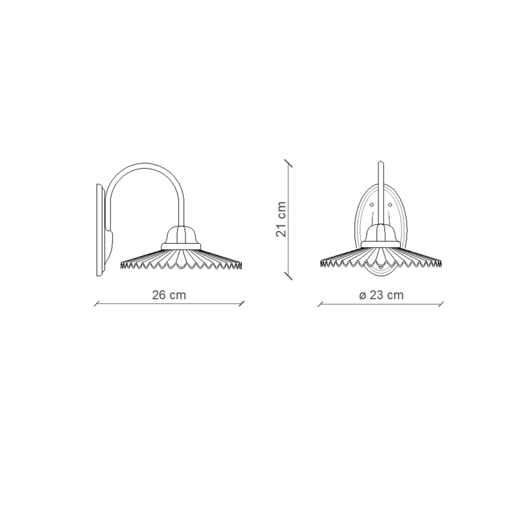 Applique Classica L&aposAquila Ottone E Ceramica Decorato Filo Marrone 1 Luce E27