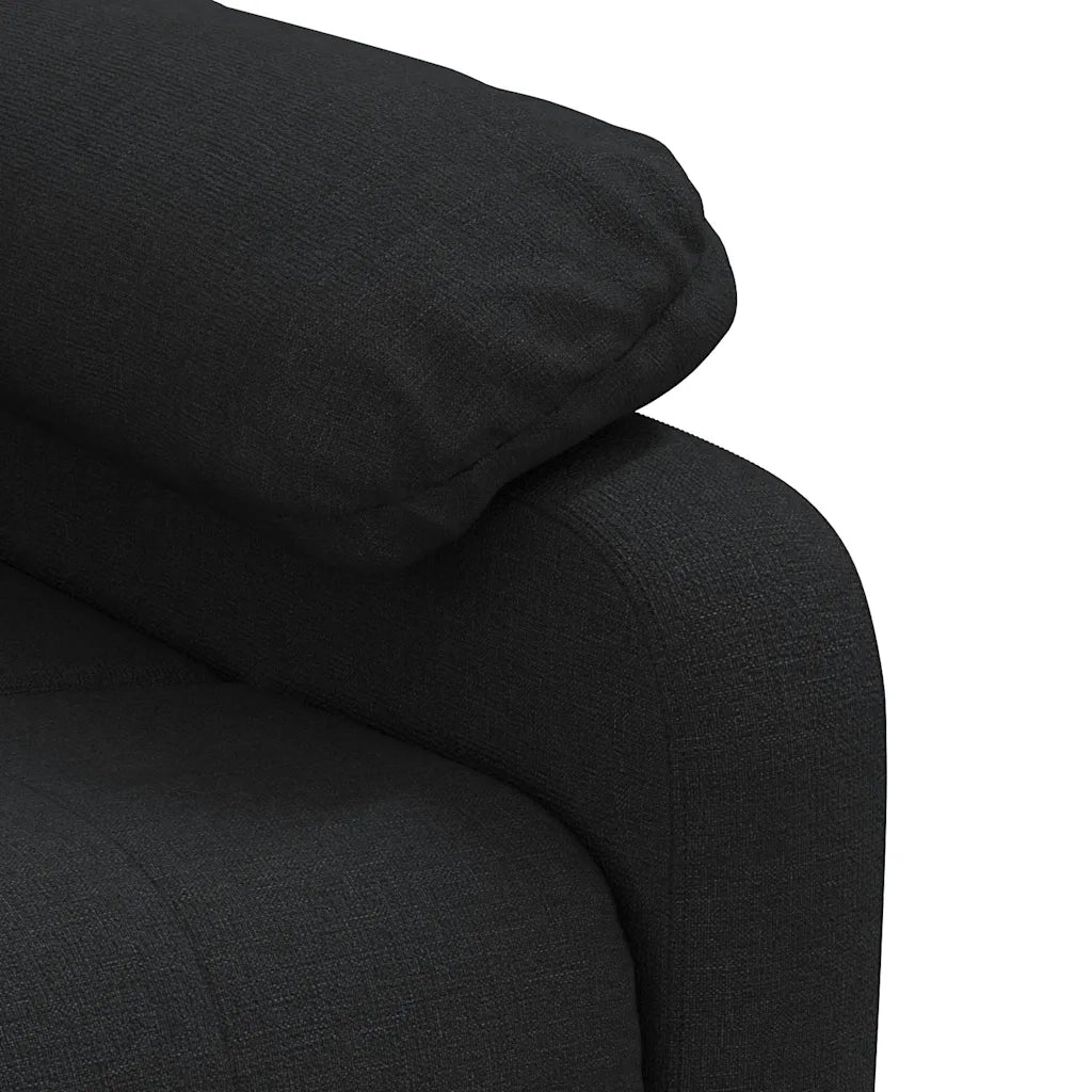 Poltrona Reclinabile in Tessuto Nero 289664