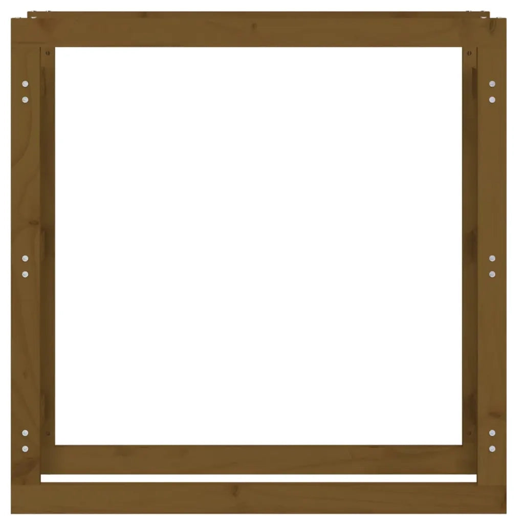 Portalegna Marrone Ambra 100x25x100cm Legno Massello di Pino 822425