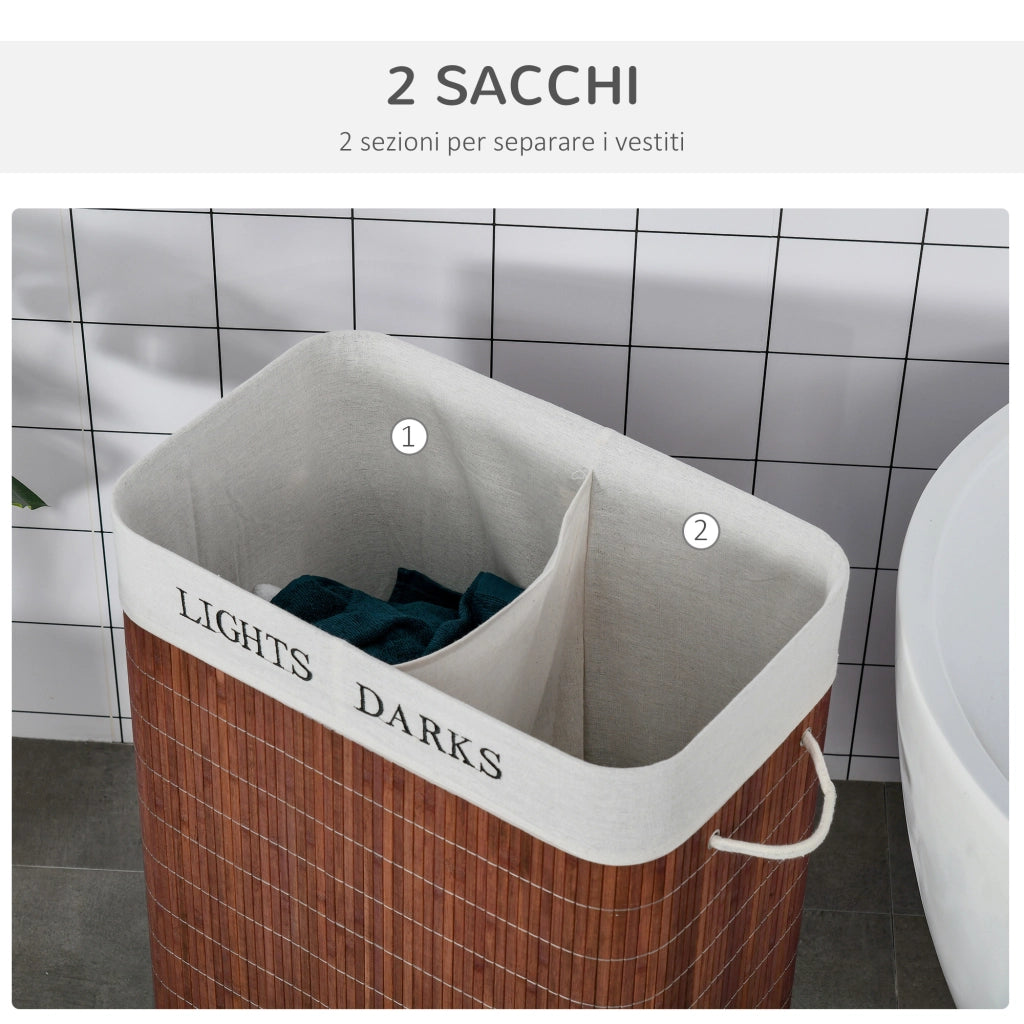 Cestino per Biancheria in Bamb¨´ ¨C Minimal ¨C 52x32x63cm