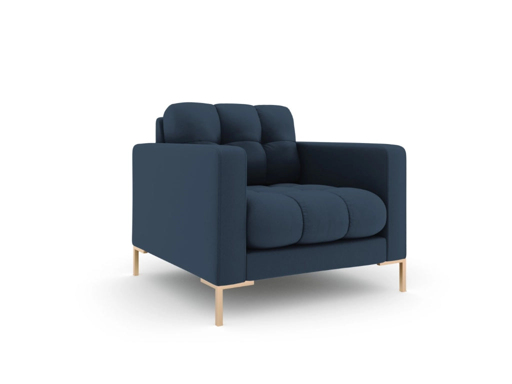 Cosmopolitan Design - Poltrona "Bali" in tessuto strutturato blu 