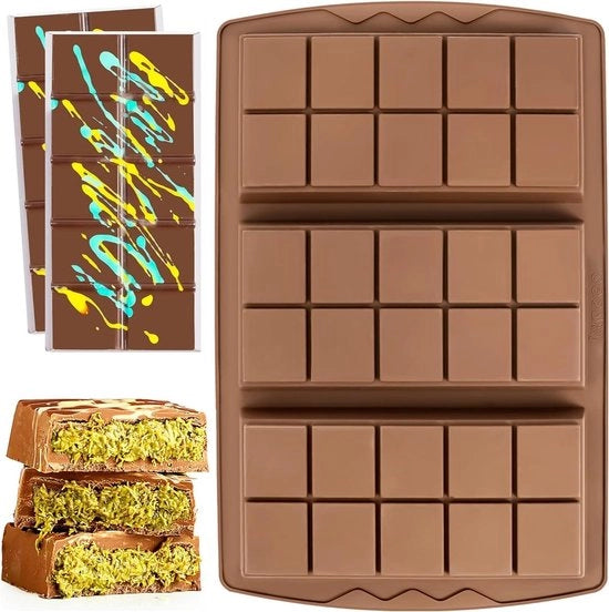 Forma di cioccolato in silicone profonda 2 cm unico pezzo