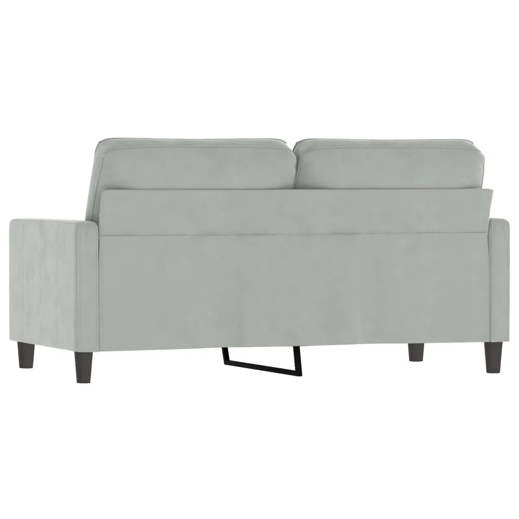 Divano a 2 Posti-Sofa 2 Posti Grigio Chiaro 140 cm in Velluto 422112