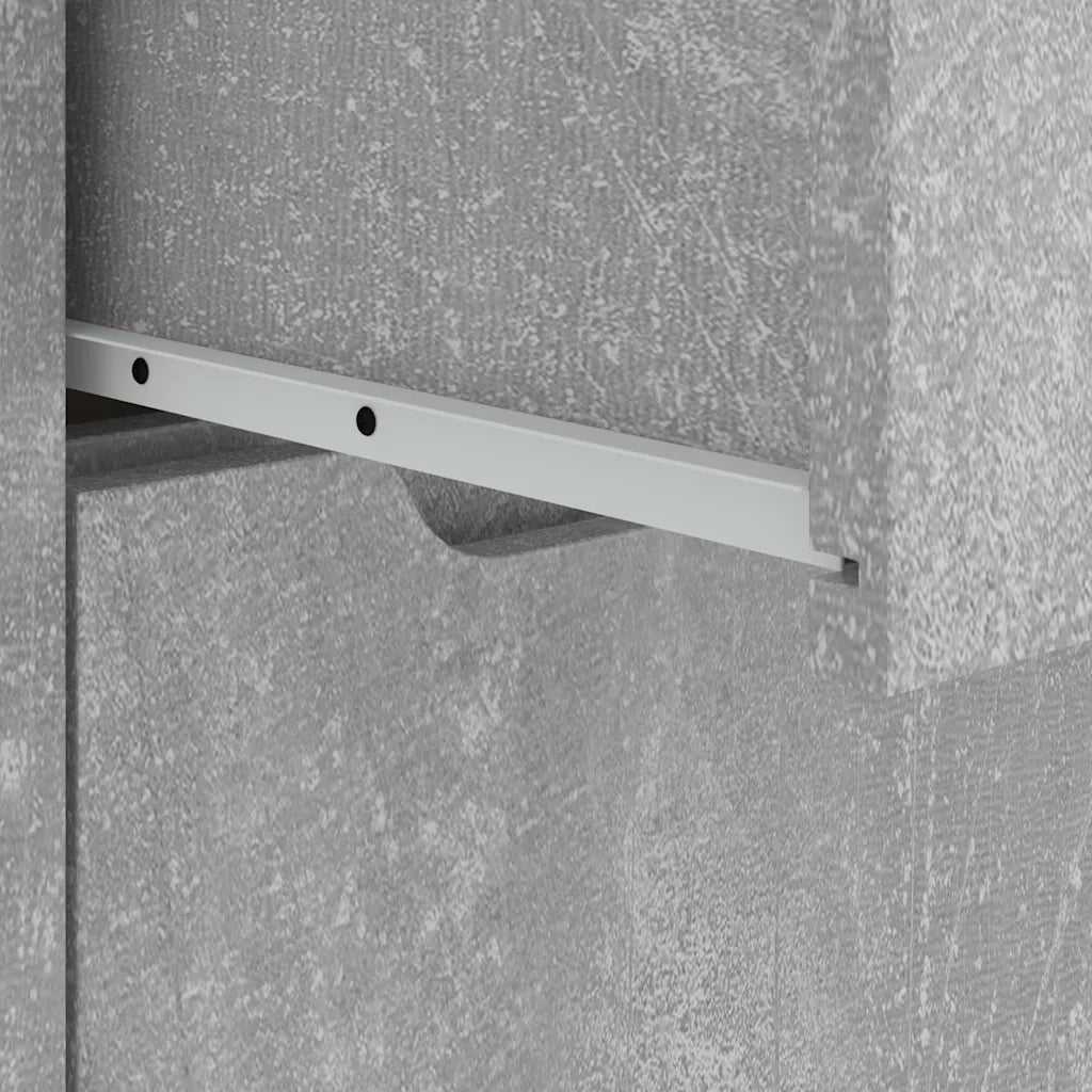 Credenza | Madia | Buffet da pranzo | Armadio da pranzo VISNES Grigio Cemento 60x40x73 cm in Legno Multistrato