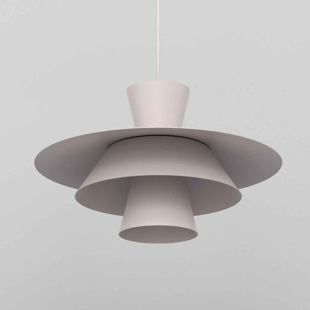 Lampada sospesa Plato 1xE27 cashmere acciaio