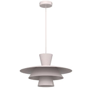 Lampada sospesa Plato 1xE27 cashmere acciaio