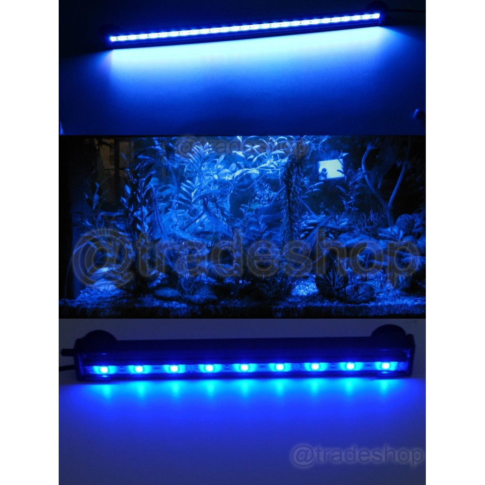 Trade Shop - Lampada Immersione Led Per Acquario Tubo Led T4 Dee Luce Pesci Bianca Rgb Blu - -blu   60 Cm   -