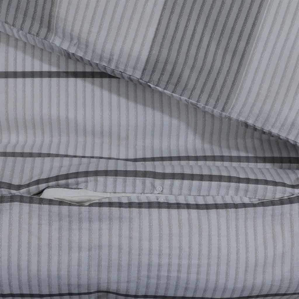 Set Copripiumino Grigio 155x220 cm in Cotone 136440