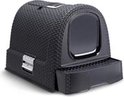 Ciotola per gatti - Ecosostenibile - Nero - Rattan - Stile elegante