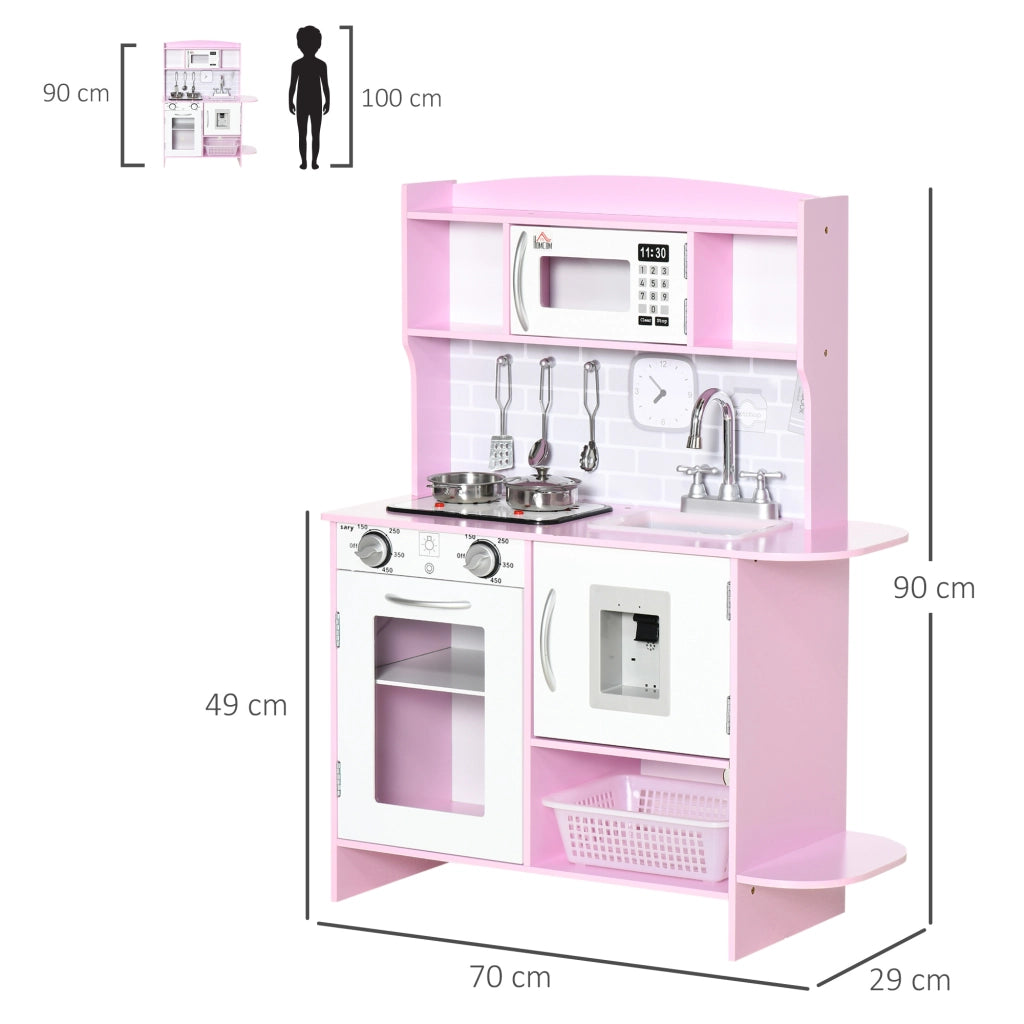 Casetta da Cucina per Bambini ¨C Minimal ¨C Rosa 70x29x90 cm