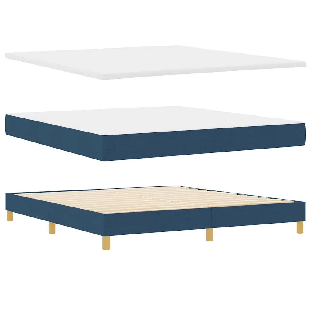 Letto a molle con cuscino con testiera Blu 180 x 200 cm Tessuto 3338866