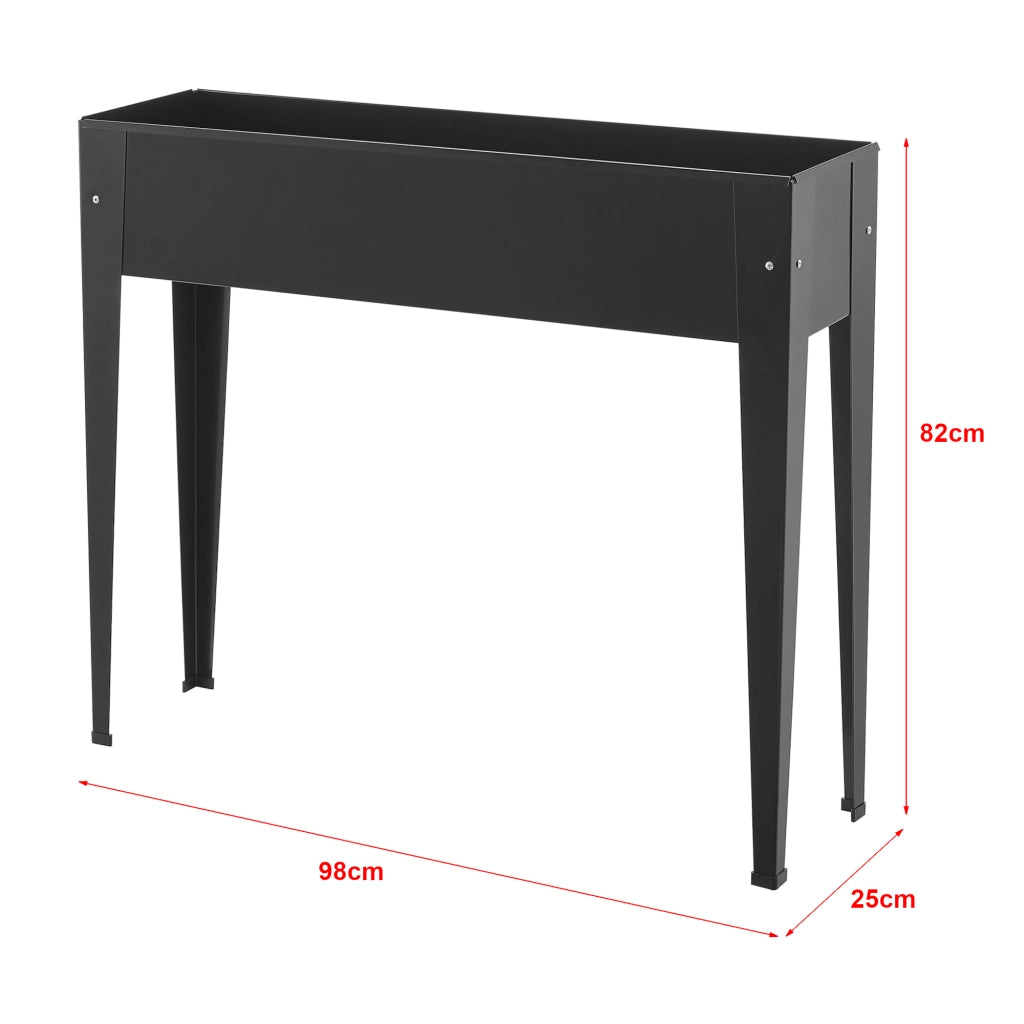 Aiuola Rialzata 'Lelystad' per Balcone/Terrazza - Forma Rettangolare - Antracite [en.casa]