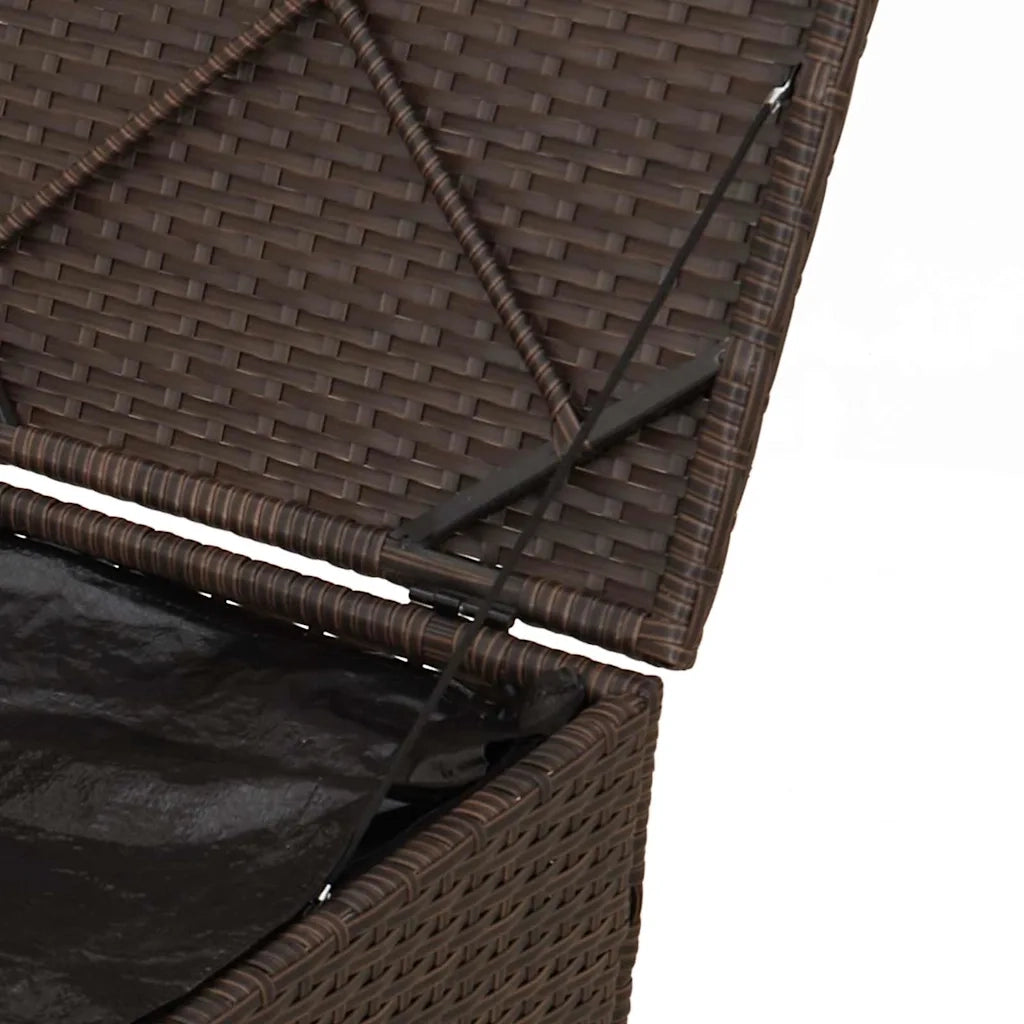Scatola per Cuscini Marrone 50 x 50 x 50 cm polyrattan 365409