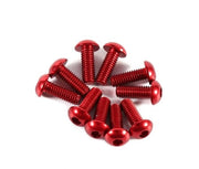 Cilindriche viti a roncola 10 pezzi - Testa rotonda - Alluminio - Viti a 6 gomiti metriche - Antiscivolo - Filo compatto - Viti a roncola