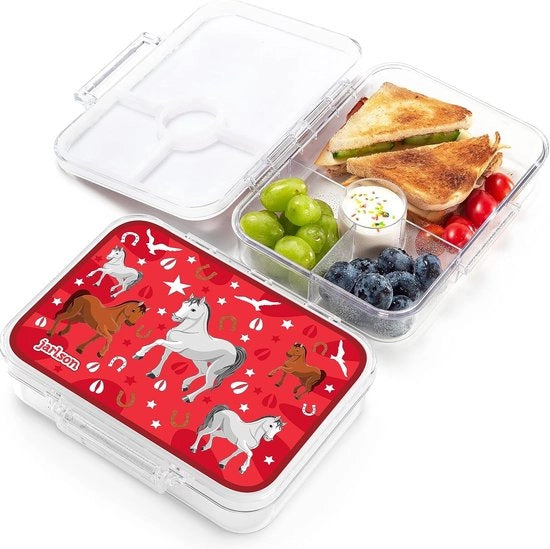 Borsa di pasti per bambini - contenitore per pane BPA libero e impermeabile - scatola per pranzo per bambini con scomparti - ideale per asilo nido e scuola - contenitore per pranzo per bambino - resistente al lavastoviglie e al forno a microonde - 850ml