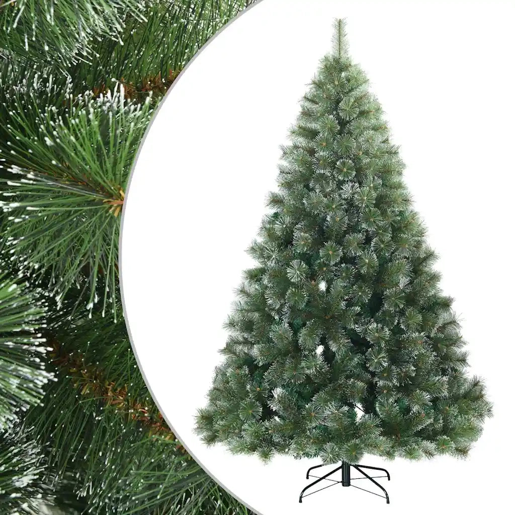 Albero di Natale Artificiale Snodato Foderato di Neve Verde 42019340
