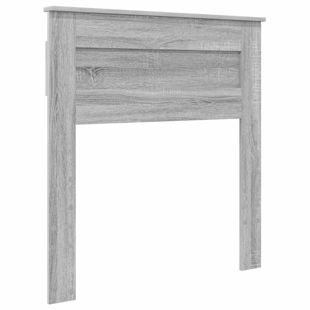 Struttura del letto Grigio Sonoma e Argento 75 x 190 cm