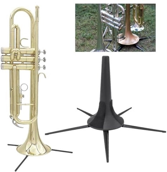 Supporto per Tromba Portatile Flessibile - Sostegno Stabile con 5 Supporti - Antiscivolo - Chiusura Removibile - Protezione Stabile per Strumenti Musicali