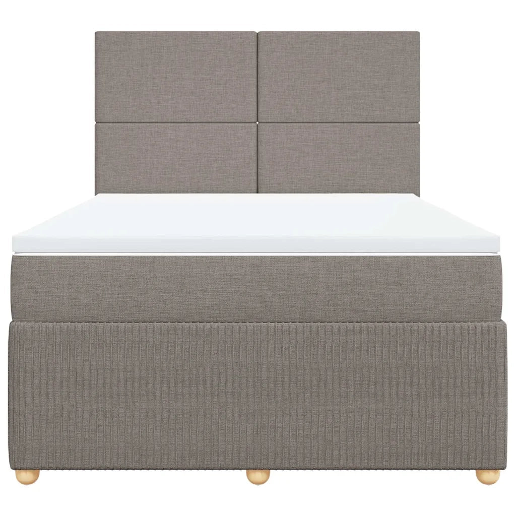 Giroletto a Molle con Materasso Tortora 140x190 cm in Tessuto 3292048