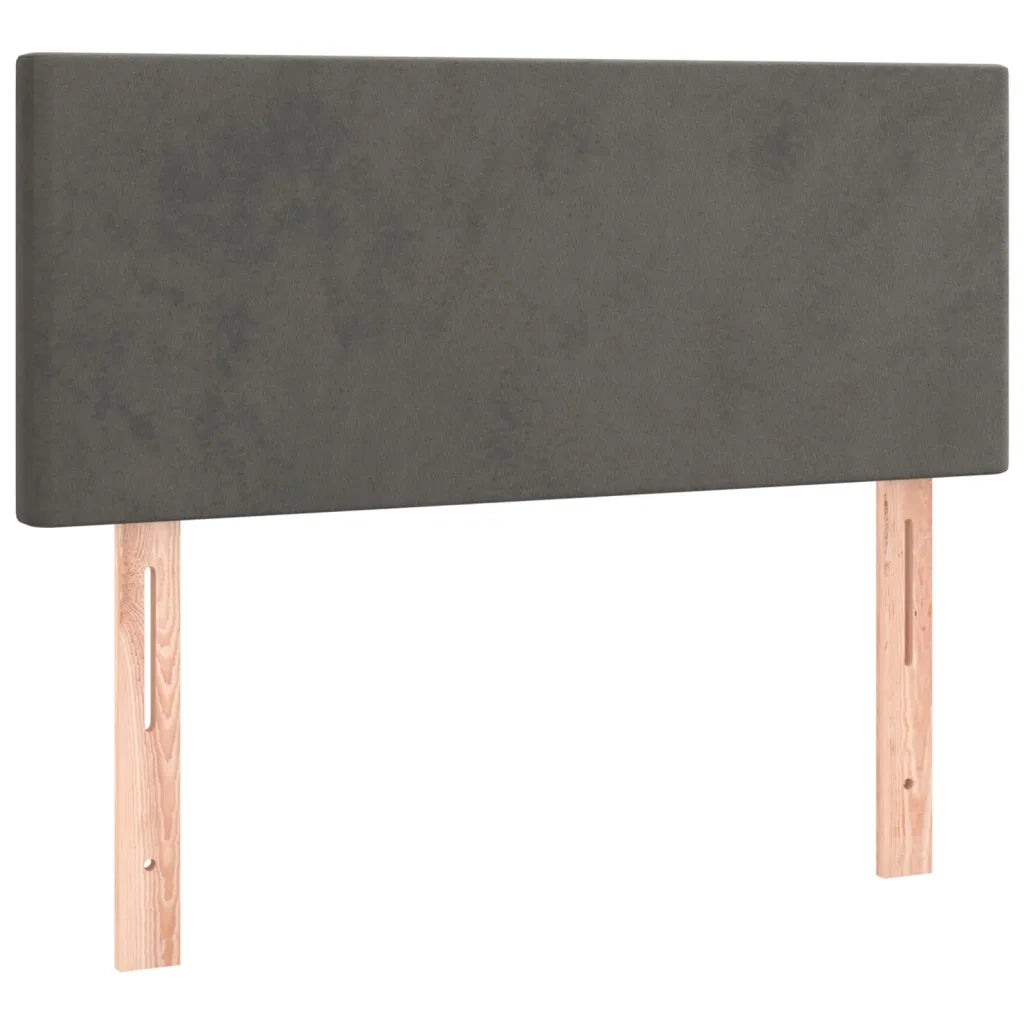 Giroletto a Molle con Materasso-Struttura Letto Grigio Scuro 80x200 cm Velluto 710683