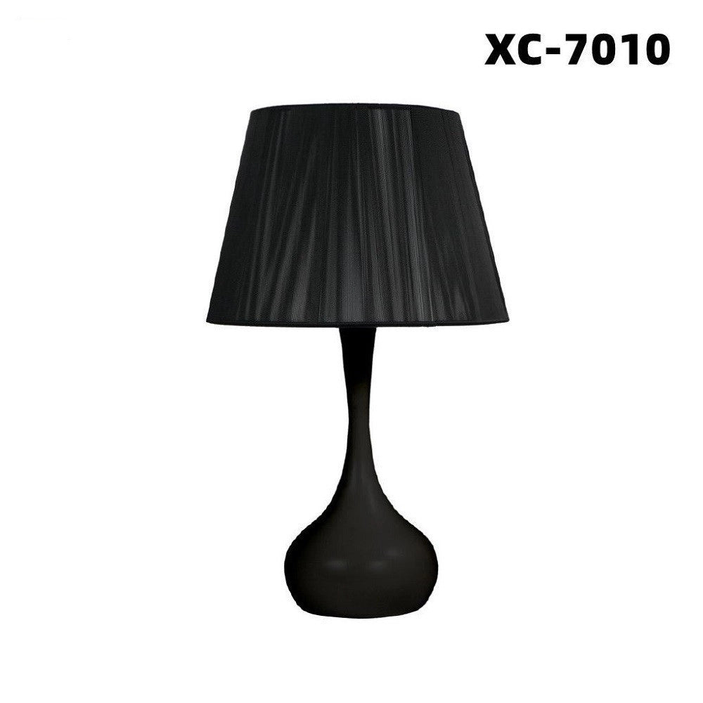 Trade Shop - Lampada Da Tavolo Scrivania Con Base Sferica Nera E27 Design Moderno Xc-7010 -