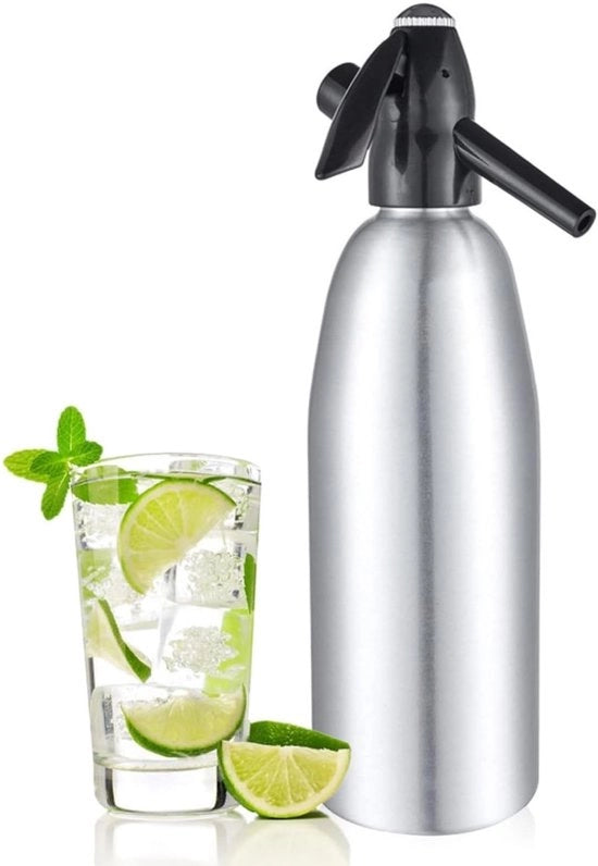 Soda Maker Professionale 1L - Legering Lighther - Dispensatore di Bevande Gassate - Carbonatore Manuale - Regolatore di Pressione - Sostenibile e Riciclabile