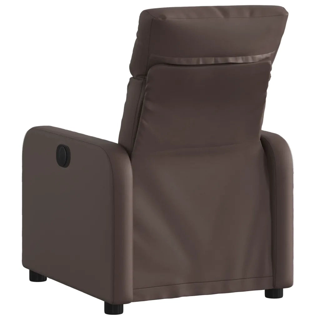 Poltrona | Sedia Relax Reclinabile Marrone in Similpelle