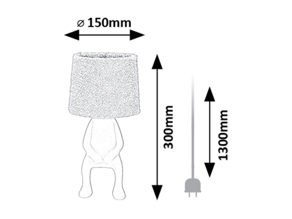 Lampada da tavolo Rabalux Smurfy crema ceramica E14