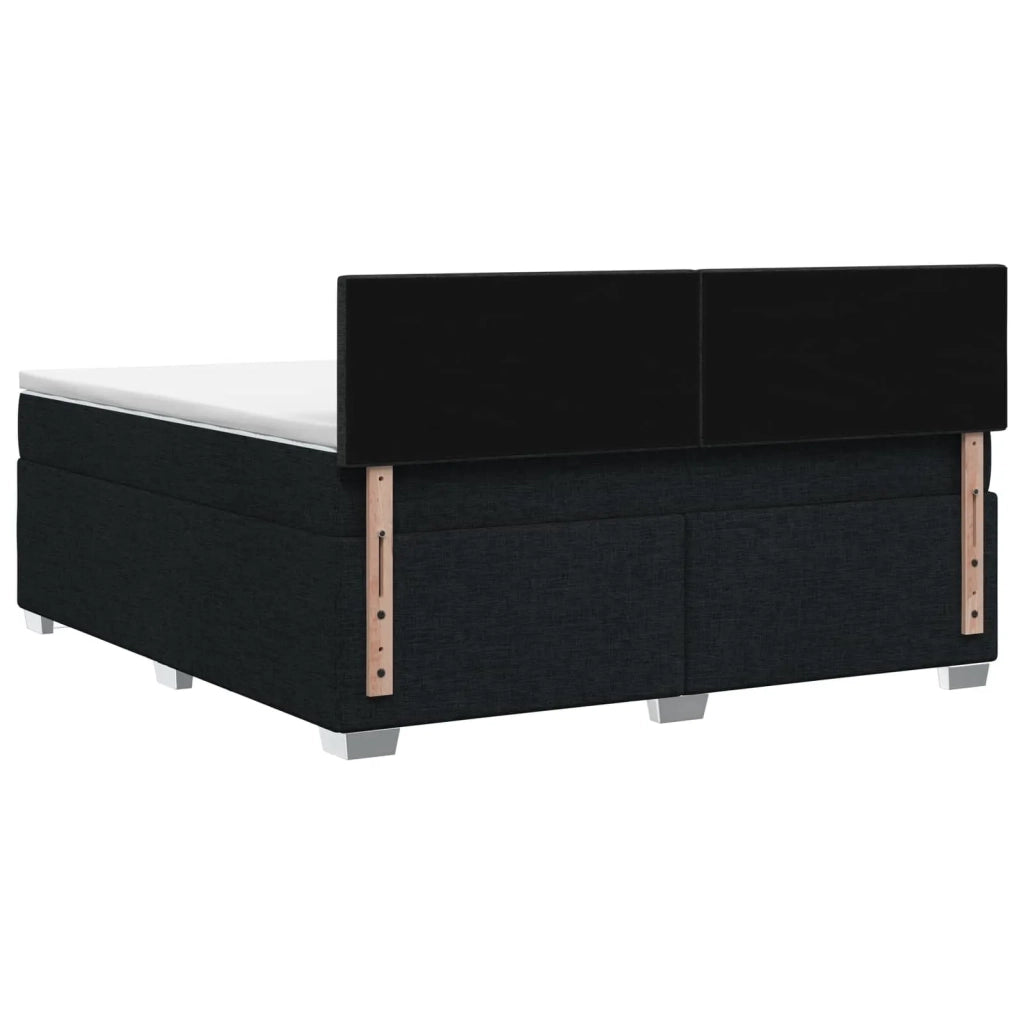 Letto box spring con materasso Nero 160 x 200 cm Tessuto 3450518