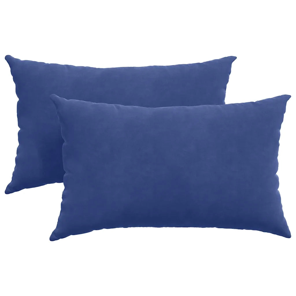 Cuscini da Divano 2 pz-Set di 2 Cuscini per Sofa Blu Polizia 50 x 30 cm Tessuto in Cords